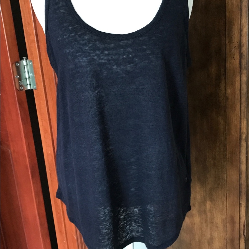 Michael Kors Navy Linen Tank Top. Size XL